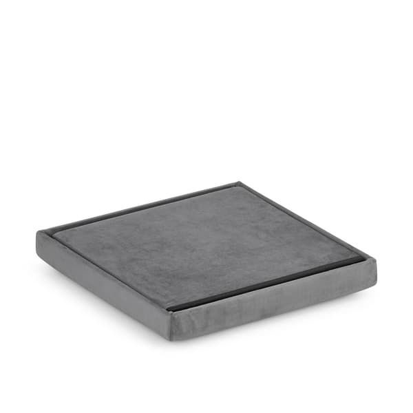 Leobert - Puff - M - Sammet Grå - 31X31X31 Cm