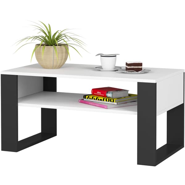 Akord Sofabord Domi Hvid/Sort 92x53x45