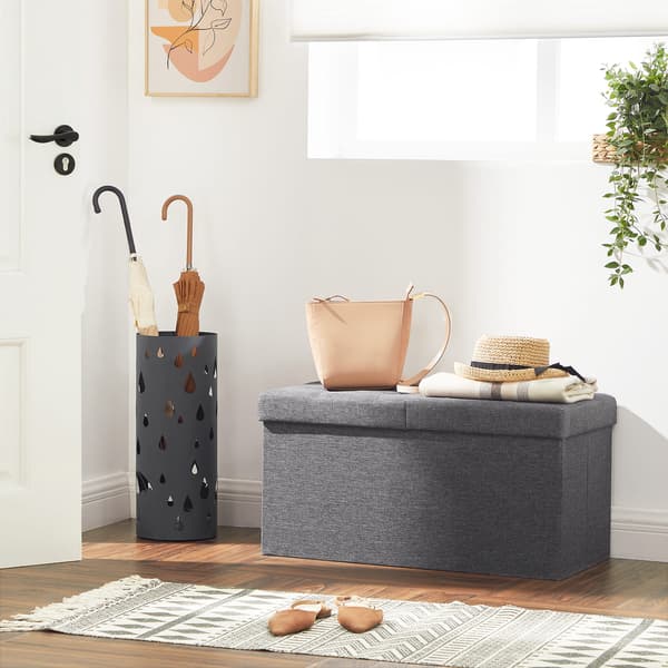 Leobert - Puf - Mørkegrå - 76X38X38 Cm