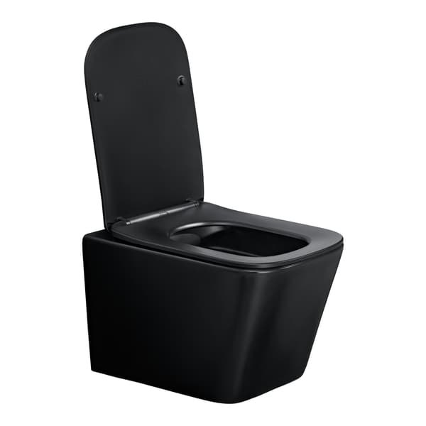 Seinään Asennettava Wc-Istuin - Musta