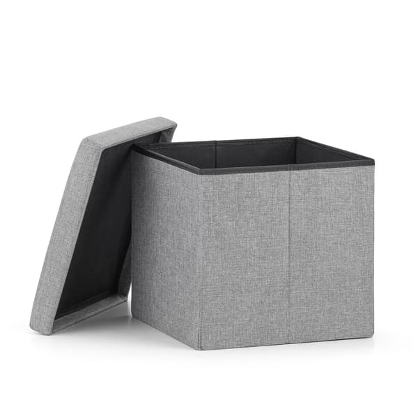 Hopfällbar Sittpuff M 30X30X30Cm Grå (16-Pack)