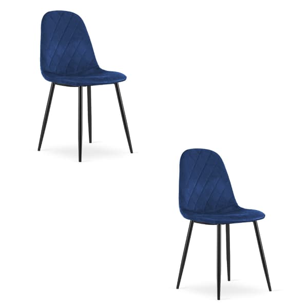 Asti Stol I Marinblå Sammet (2-Pack)