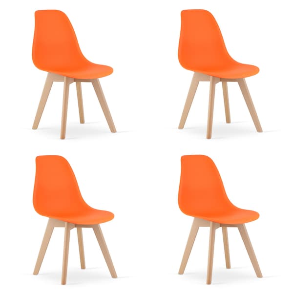 Kito Stol, Orange Med Naturben, 4-Pack