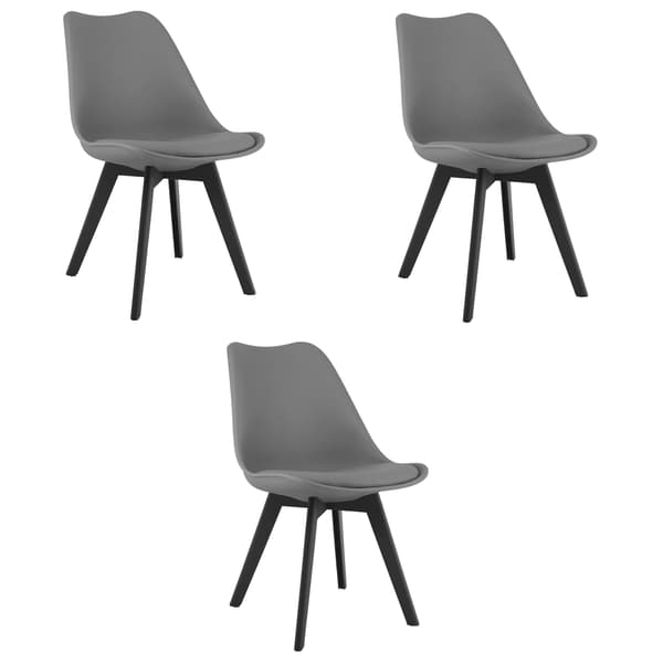 Mark Stol I Grafit Med Svarta Ben, 3-Pack