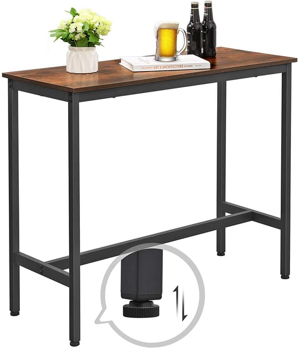 Leobert - Bord - Rustik Brun/Sort - 100X40X90 Cm