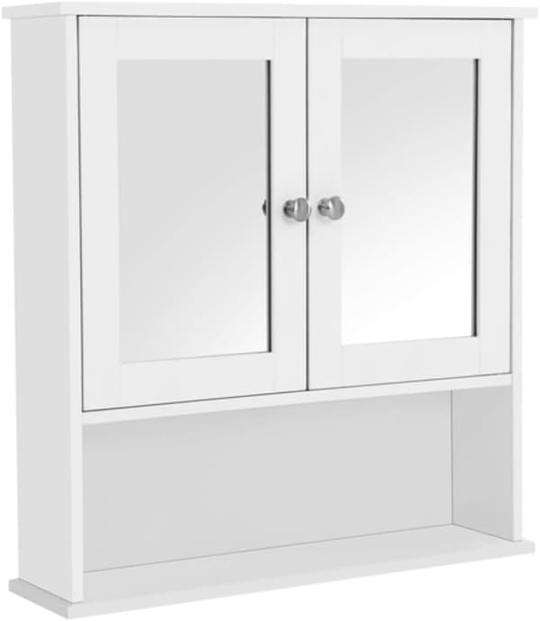 Leobert - Badrumsskåp - Vit - 56X13X58 Cm