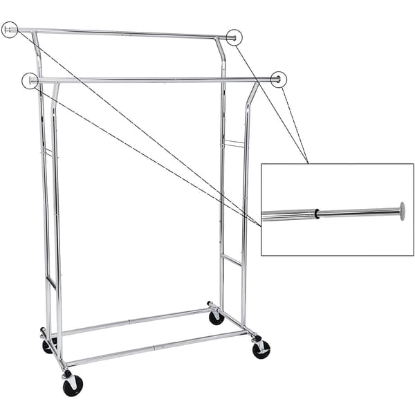 Leobert - Klädställning - Silver - 169X55X148 Cm