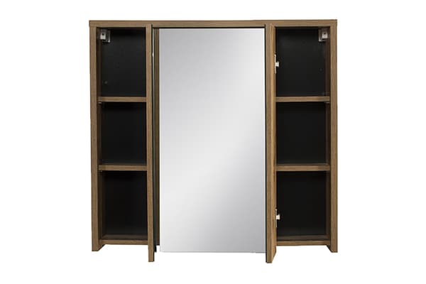 Spejlskab 80 Cm Med 3 Døre - Huton-Eg