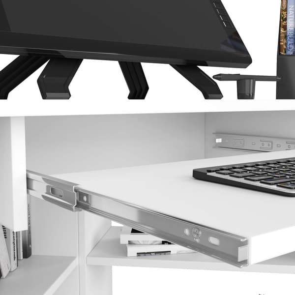 Akord Ted computerskrivebord, wenge Akord Ted computerskrivebord, hvid
