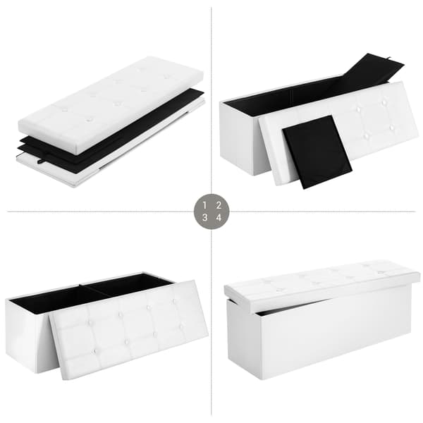 Leobert - Puff - Vit - 110X38X38 Cm