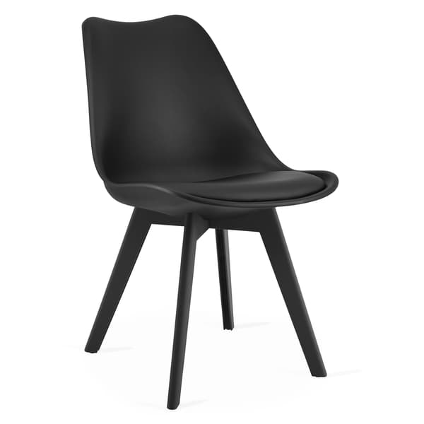 Leobert - Stol - Mark - Sort/Sorte Ben - 49X43X82 Cm - Sæt Med 4