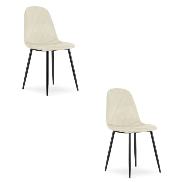 Asti Stol I Beige Sammet, 2-Pack
