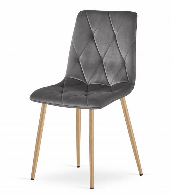 Np Bord 120X80 Sonoma-Ek, 4 Libra Stolar Gråa