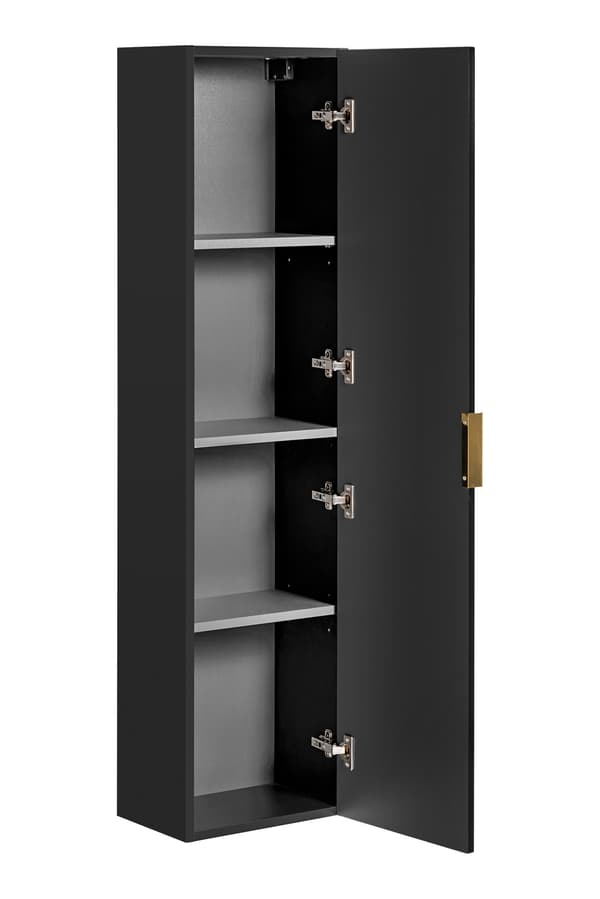Højskab 140 Cm Med 1 Dør - Adel Sort, Kashmir