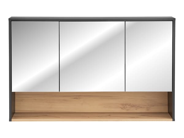 Spejlskab 120 Cm Med 3 Døre - Cosmos Grå