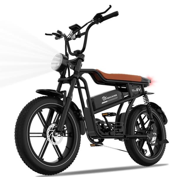 Sähköpyörä VAE 20" EVERCROSS TECH EK30 - 48V15.6Ah - 7 Vaihdetta Kaksoisdiskijarrut - NFC+APP - Musta