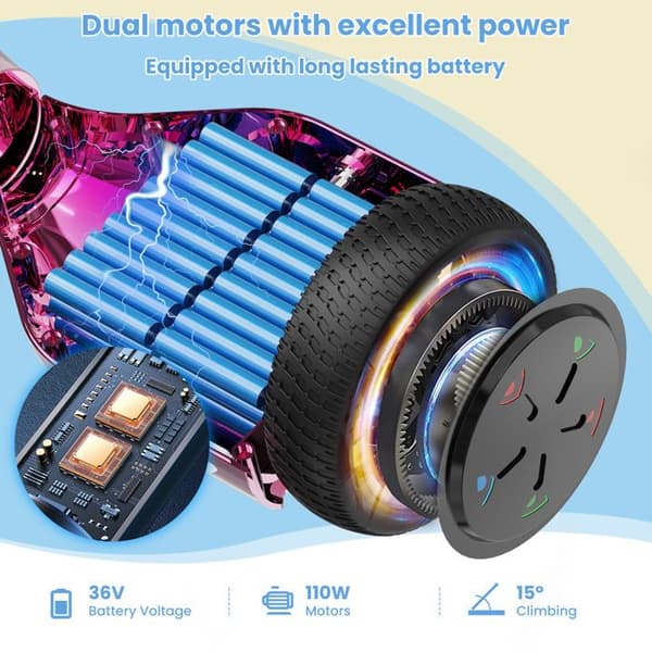 EVERCROSS TECH XP10 Hoverboard 2x110W 36V/4Ah ABS+PC ram