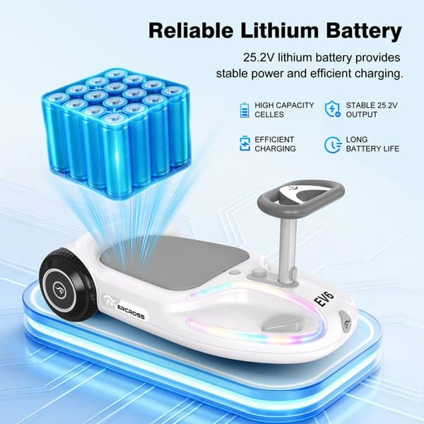 EVERCROSS TECH EV6 Elbil för barn 90W borstlös motor 2,6Ah batteri