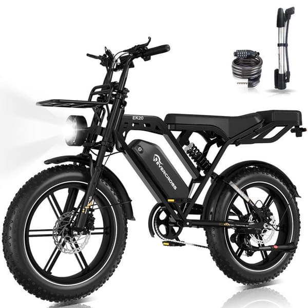 EVERCROSS TECH EK20 elcykel 250W 48V 15,6Ah avtagbart batteri