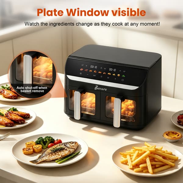 BUVARO DUAF-LR-002A Luftfriture Dobbelt zone 11L 2950W