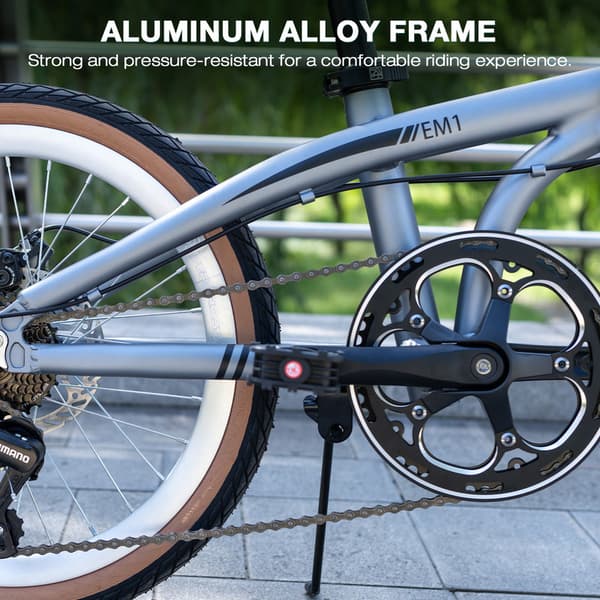 EVERCROSS TECH EM1 Foldecykel 20" Aluminium, 7 gear, skivebremser