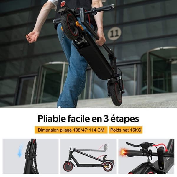 EVERCROSS TECH EV85F Elscooter 545W 36V 7,8Ah hopfällbar