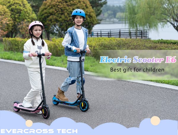 EVERCROSS TECH E6 Elløbehjul 150W 21.6V/5.2Ah Børn 6+ år