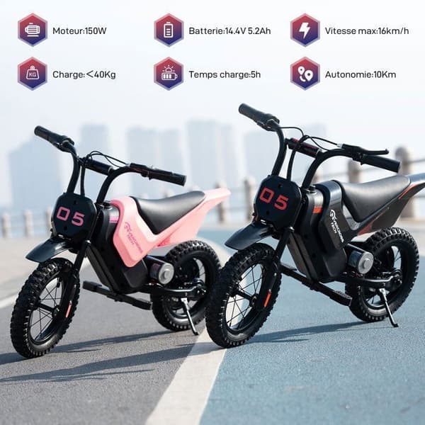 EVERCROSS TECH EV05M Elmotorcykel barn 150W 14,4V/5,2Ah IPX4