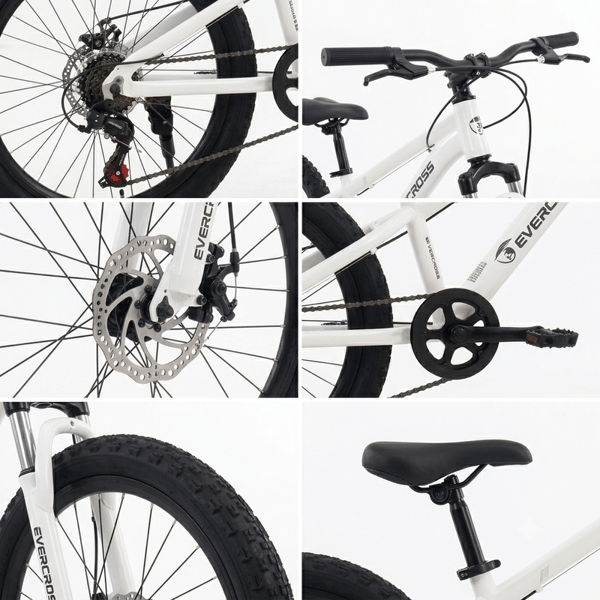 EVERCROSS TECH EM5 MTB 20" Aluminiumram 7 växlar Skivbromsar