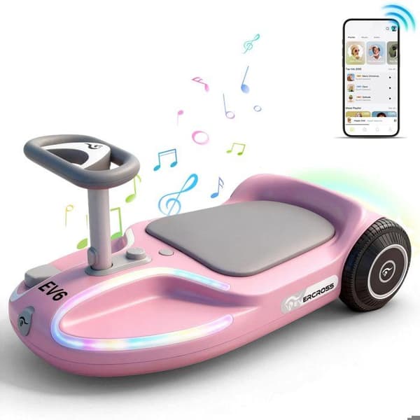 EVERCROSS TECH EV6 Elbil för barn 3 hastigheter LED & Bluetooth