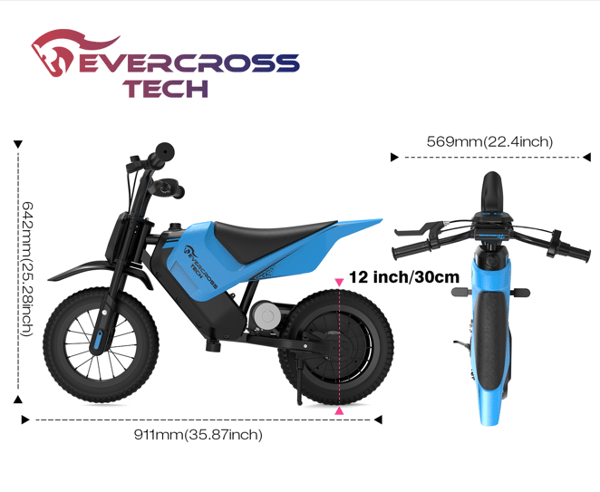 EVERCROSS TECH EV05M Elmotorcykel barn 150W 14,4V/5,2Ah IPX4