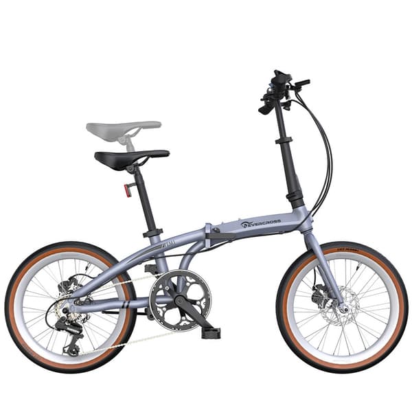 EVERCROSS TECH EM1 Foldecykel 20" Aluminium, 7 gear, skivebremser
