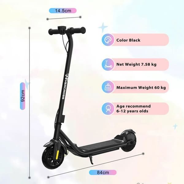 EVERCROSS TECH E6 Elscooter 150 W 21,6V/5,2Ah 60 kg max