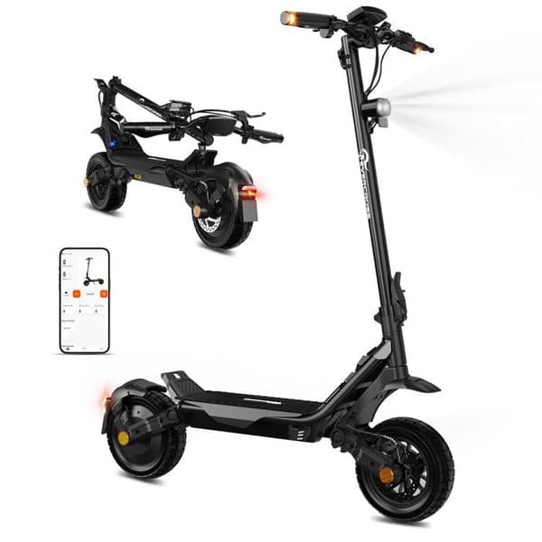 EVERCROSS TECH C3 Elscooter 1100W 48V 15,6Ah Hopfällbar