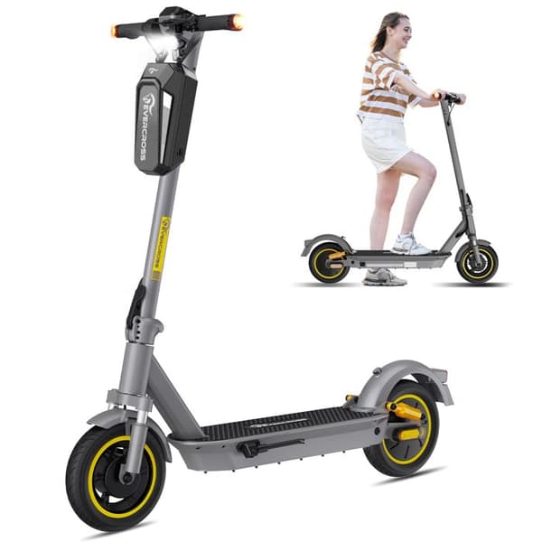 EVERCROSS TECH EV10S MAX Elscooter 1100W 48V 27Ah Hopfällbar grå