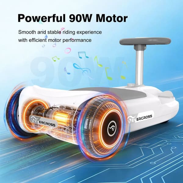 EVERCROSS TECH EV6 Elbil för barn 90W borstlös motor 2,6Ah batteri