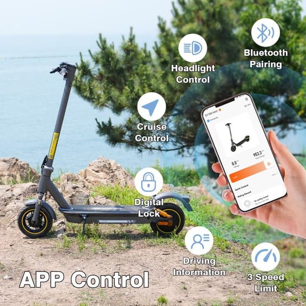 EVERCROSS TECH EV10S MAX Elscooter 1100W 48V 27Ah Hopfällbar grå