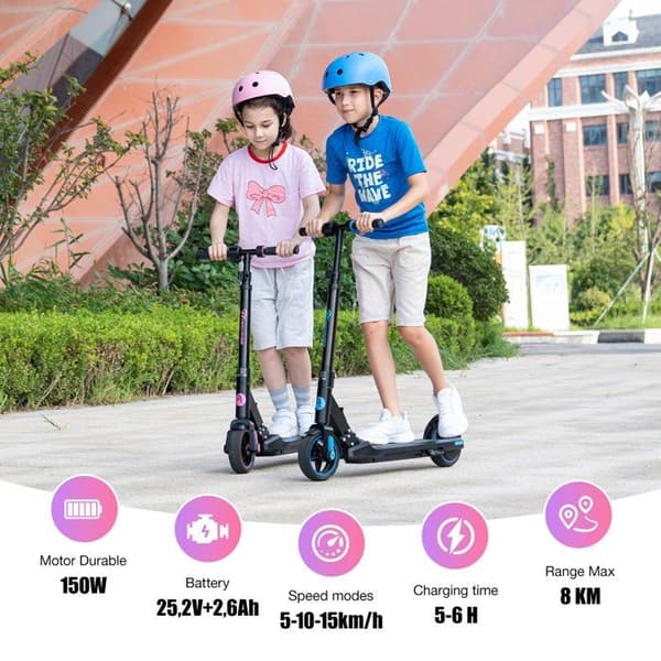 EVERCROSS TECH EV06C Elscooter 150W 25,2V 2,6Ah hopfällbar LED
