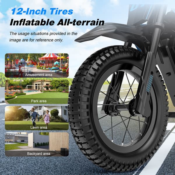 EVERCROSS TECH EV13M Børnemotorcykel 150W 14,4V/5,2Ah Sort/Blå
