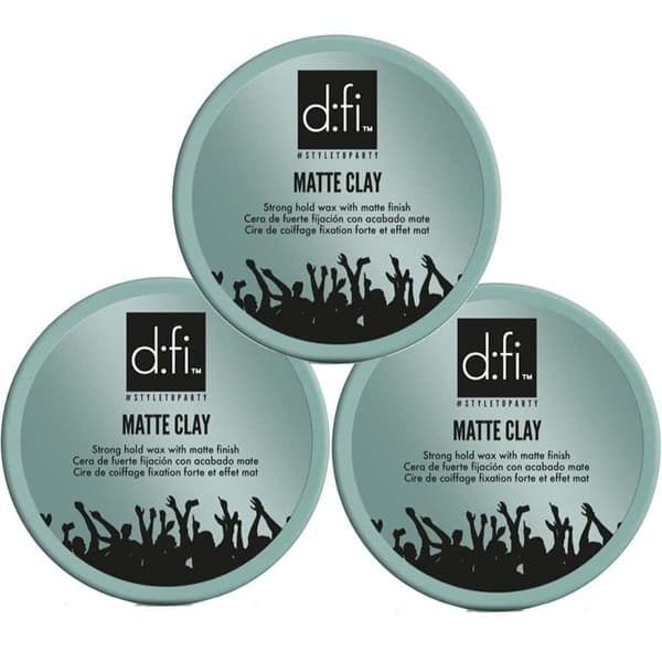3-Pack D:fi Matte Clay Hårvax 75g