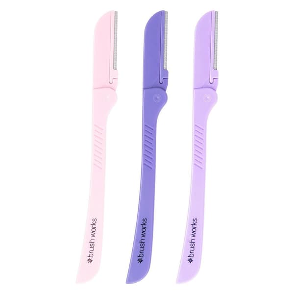 Brushworks Precision Eyebrow Razor 3-pakning