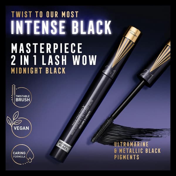 Max Factor Masterpiece 2-i-1 Lash Wow Mascara 03 Midnight Black 7ml
