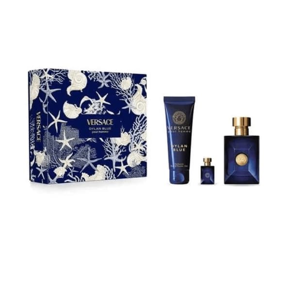 Versace Dylan Blue EdT Gift Set (EdT 100ml, EdT 5ml, Duschgel 150ml)