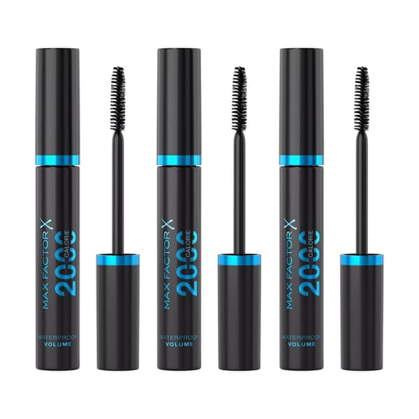 3-pakkaus Max Factor 2000 Calorie Waterproof Mascara Black/Brown 9ml