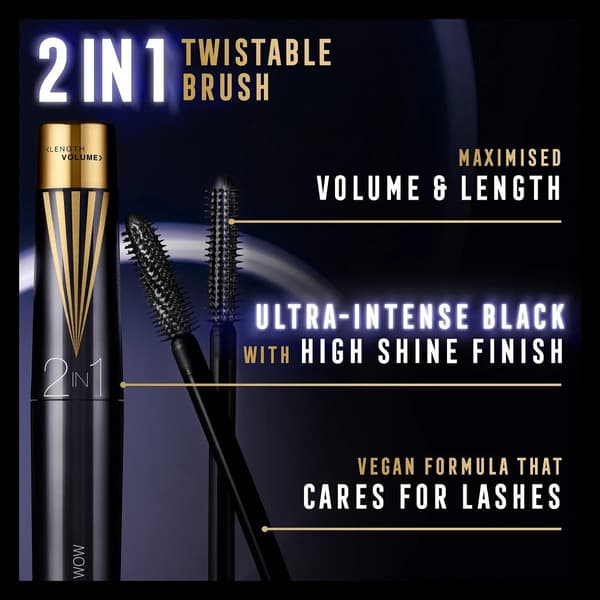 Max Factor Masterpiece 2-i-1 Lash Wow Mascara 03 Midnight Black 7ml