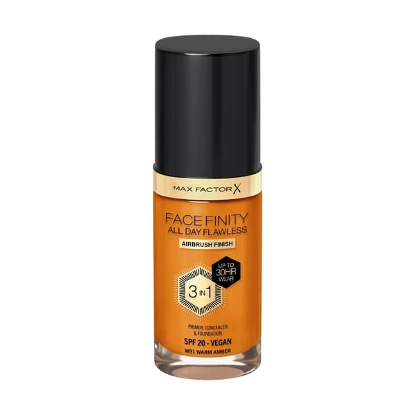 Max Factor All Day Flawless 3-i-1 Foundation W91 Warm Amber 30ml