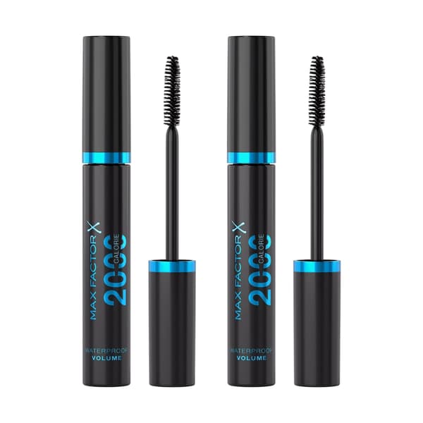 2-pakning Max Factor 2000 Calorie Waterproof Mascara Svart/Brun 9ml