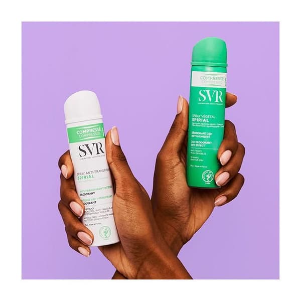 Spray antitranspirant - SVR - Spirial - 75 ml - Effektivitet 48 timer - Høj tolerance - Tør finish