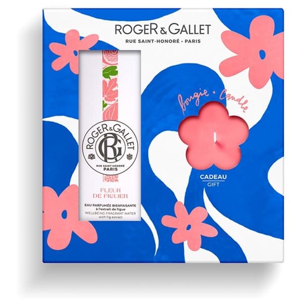 Roger & Gallet Fleur de Figuier Presentförpackning Eau Parfumée 100 ml + Doftljus 85 g Ingår