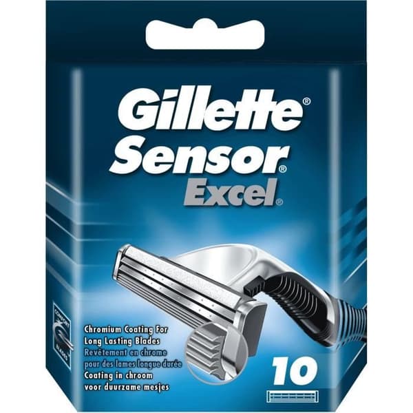 GILLETTE Sensor Excel barberblade x 10